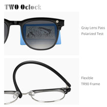 Load image into Gallery viewer, 5 In 1 Magnetic Sunglass Clip On Glasses Men Women Ultra-light TR90 Polarized UV400 Prescription Optic Glasses Frame 6pcs/1set