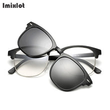 Load image into Gallery viewer, 5 Lens Clip On Sunglasses Men Women Polarized Clip On Glasses Magnetic Sunglasses Optical Prescription Eyewear Frames Eyeglass