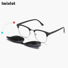 Load image into Gallery viewer, 5 Lens Clip On Sunglasses Men Women Polarized Clip On Glasses Magnetic Sunglasses Optical Prescription Eyewear Frames Eyeglass