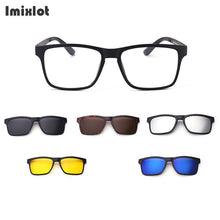 Load image into Gallery viewer, 5 Lens Magnet Sunglasses Clip Mirrored Clip on Magnetic Sunglasses Clip on Glasses Men Polarized Clip Custom Prescription Myopia