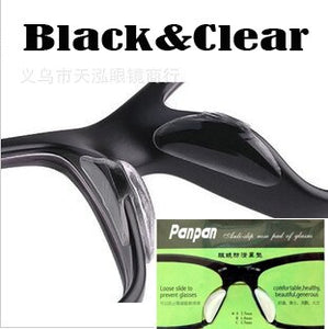 5 Pairs Silicone Nose Pads for Eyeglasses Anti-slip Black&Clear Glasses Nose Pads Almofadas Nariz Silicone de Oculos EV0359