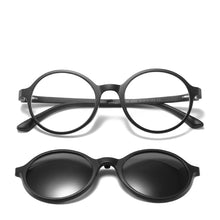 Load image into Gallery viewer, 5 in 1 Clip On Sunglasses with Polarized Night Vision Mirror Flat Magnetic Lens Clips Optical Myopia Glasses Prescription
