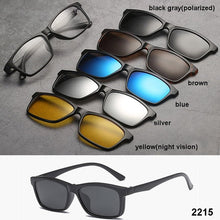 Load image into Gallery viewer, 5 in 1 Sunglasses Magnet Sunglasses 5+1 Magnet Clip On Sunglasses Glasses Optical Lens Eyewear 5 in 1 Glasses