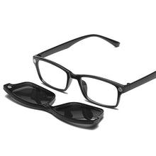 Carica l'immagine nel visualizzatore di Gallery, 5 lens Clip on Sunglasses clip on glasses square Lens Men Women mirror clip Sun Glasses Night Vision Driving sunglasses for men