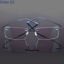 Load image into Gallery viewer, 5018 Beta-Ti Designer Brand Style Flexible Memory Metal Rimless Eyeglasses Frame for oculos de grau Glasses Optical Frame