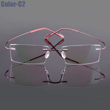 Load image into Gallery viewer, 5018 Beta-Ti Designer Brand Style Flexible Memory Metal Rimless Eyeglasses Frame for oculos de grau Glasses Optical Frame