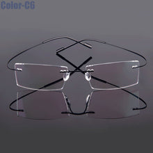 Load image into Gallery viewer, 5018 Beta-Ti Designer Brand Style Flexible Memory Metal Rimless Eyeglasses Frame for oculos de grau Glasses Optical Frame