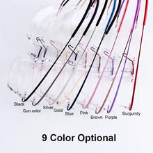 Load image into Gallery viewer, 5018 Beta-Ti Designer Brand Style Flexible Memory Metal Rimless Eyeglasses Frame for oculos de grau Glasses Optical Frame