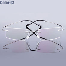 Load image into Gallery viewer, 5018 Beta-Ti Designer Brand Style Flexible Memory Metal Rimless Eyeglasses Frame for oculos de grau Glasses Optical Frame