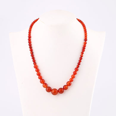 Collana girocollo in onice da 50 cm Collana da donna con ciondolo in pietra preziosa Sezione corta Ciondolo squisito Romantico Naturale Classico Catena clavicolare Gemma rossa 