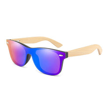 Carica l&#39;immagine nel visualizzatore di Gallery, 50pcs/lot  Custom Logo Bamboo Sunglasses Women Cat Eye Driving Sun glasses Men Original Wood Mirror Customerized