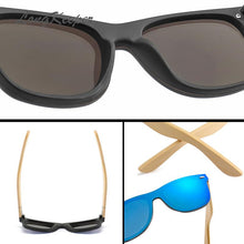 Carica l&#39;immagine nel visualizzatore di Gallery, 50pcs/lot  Custom Logo Bamboo Sunglasses Women Cat Eye Driving Sun glasses Men Original Wood Mirror Customerized