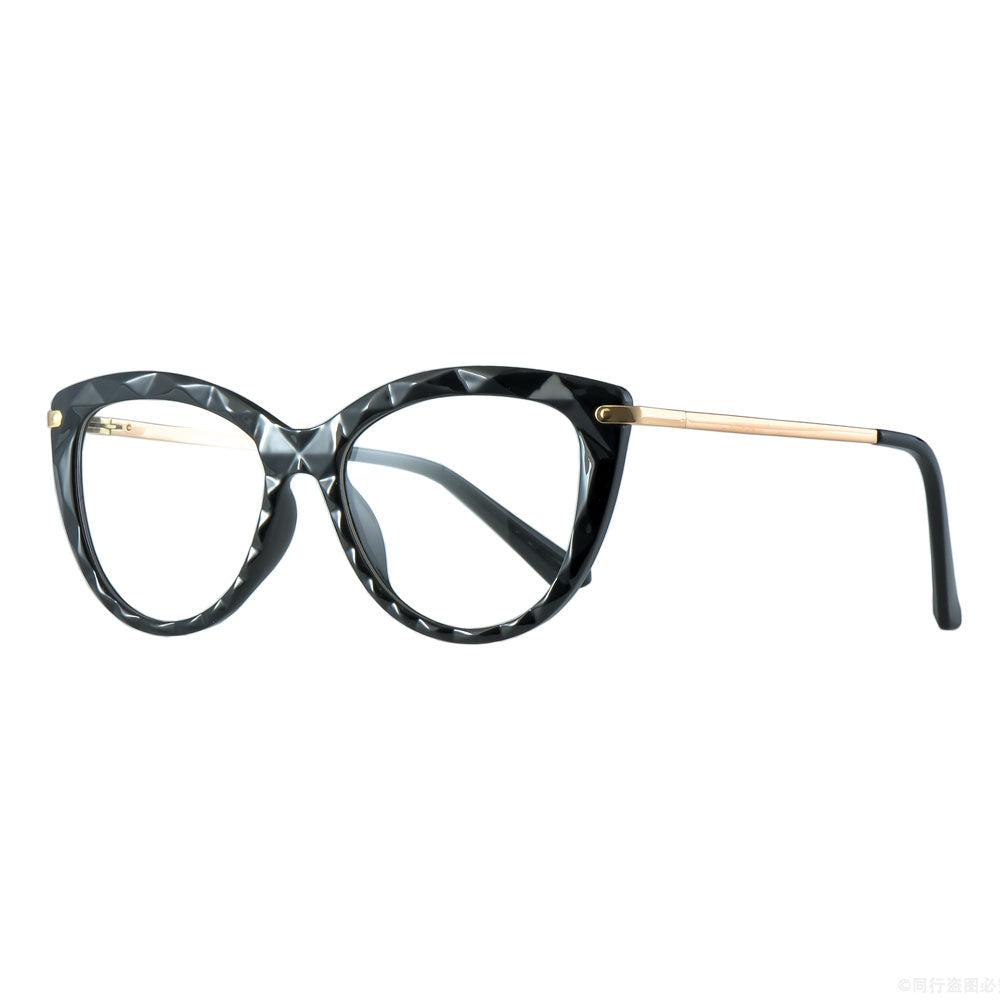 51009 Cat Eye Women Optical Glasses Frames Diamond Bump Computer Eyeglasses