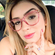 Load image into Gallery viewer, 51009 Cat Eye Women Optical Glasses Frames Diamond Bump Computer Eyeglasses