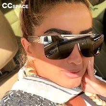 Load image into Gallery viewer, 51010 Steam Punk Retro Folding Flip Sunglasses Men Women Oversized Glasses Frame Goggle UV400