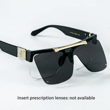 Load image into Gallery viewer, 51010 Steam Punk Retro Folding Flip Sunglasses Men Women Oversized Glasses Frame Goggle UV400