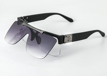Load image into Gallery viewer, 51010 Steam Punk Retro Folding Flip Sunglasses Men Women Oversized Glasses Frame Goggle UV400