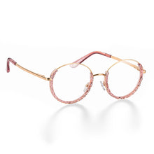 Load image into Gallery viewer, 51012 Round Cat Eye Half-frame Plastic Titanium Glasses Frames Women Optical Computer Glasses