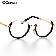 Load image into Gallery viewer, 51012 Round Cat Eye Half-frame Plastic Titanium Glasses Frames Women Optical Computer Glasses