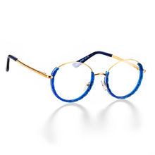 Load image into Gallery viewer, 51012 Round Cat Eye Half-frame Plastic Titanium Glasses Frames Women Optical Computer Glasses