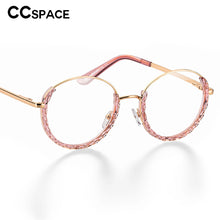 Load image into Gallery viewer, 51012 Round Cat Eye Half-frame Plastic Titanium Glasses Frames Women Optical Computer Glasses
