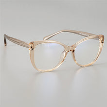 Carica l&#39;immagine nel visualizzatore di Gallery, 51015 Plastic Titanium Glasses Frames Anti-blue Light Ultralight Cat Eye Men Women Optical  Computer Glasses