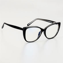 Carica l&#39;immagine nel visualizzatore di Gallery, 51015 Plastic Titanium Glasses Frames Anti-blue Light Ultralight Cat Eye Men Women Optical  Computer Glasses