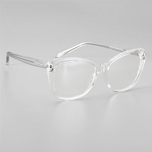 51015 Plastic Titanium Glasses Frames Anti-blue Light Ultralight Cat Eye Men Women Optical  Computer Glasses