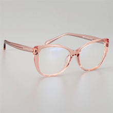 Carica l&#39;immagine nel visualizzatore di Gallery, 51015 Plastic Titanium Glasses Frames Anti-blue Light Ultralight Cat Eye Men Women Optical  Computer Glasses