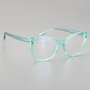 51015 Plastic Titanium Glasses Frames Anti-blue Light Ultralight Cat Eye Men Women Optical  Computer Glasses