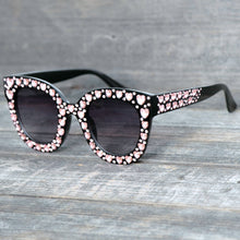 Load image into Gallery viewer, 51038 Heart-shaped Diamond Sunglasses  Crystal Square Men Women Sun Glasses
