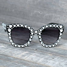 Load image into Gallery viewer, 51038 Heart-shaped Diamond Sunglasses  Crystal Square Men Women Sun Glasses