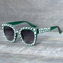 Load image into Gallery viewer, 51038 Heart-shaped Diamond Sunglasses  Crystal Square Men Women Sun Glasses