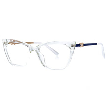 Carica l&#39;immagine nel visualizzatore di Gallery, 51063 TR90  Cat Eye Spring Leg Anti Blue Light Women Glasses Frames Computer Eyeglasses