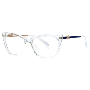 51063 TR90  Cat Eye Spring Leg Anti Blue Light Women Glasses Frames Computer Eyeglasses