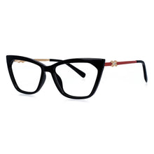 Carica l&#39;immagine nel visualizzatore di Gallery, 51063 TR90  Cat Eye Spring Leg Anti Blue Light Women Glasses Frames Computer Eyeglasses