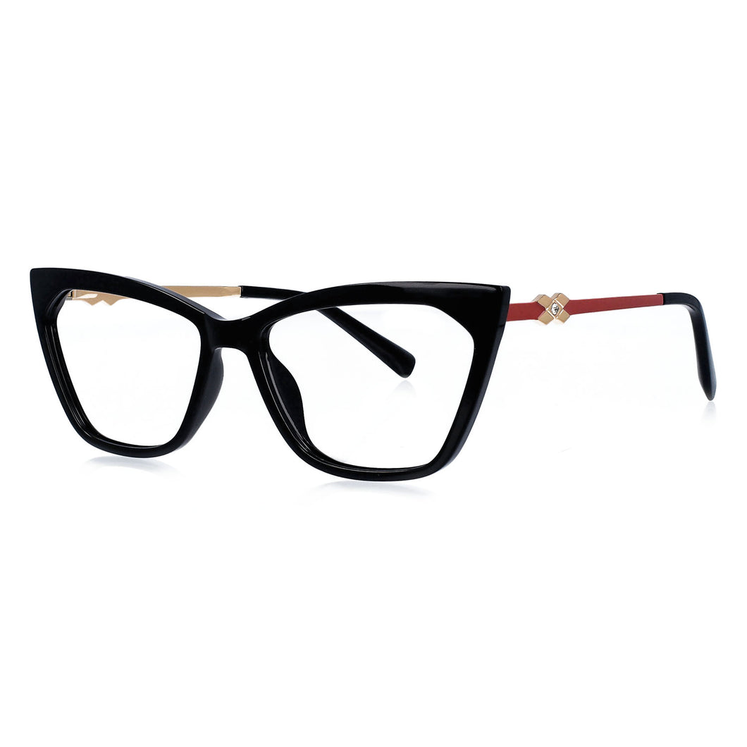 51063 TR90  Cat Eye Spring Leg Anti Blue Light Women Glasses Frames Computer Eyeglasses