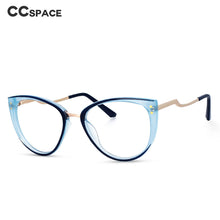 Load image into Gallery viewer, 51064 Plastic Titanium Cat Eye Anti Blue Light Glasses Frames Men Women TR90 Computer Eyeglasses