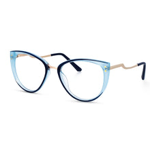 Load image into Gallery viewer, 51064 Plastic Titanium Cat Eye Anti Blue Light Glasses Frames Men Women TR90 Computer Eyeglasses