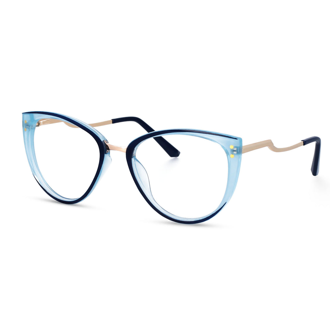 51064 Plastic Titanium Cat Eye Anti Blue Light Glasses Frames Men Women TR90 Computer Eyeglasses