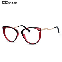 Load image into Gallery viewer, 51064 Plastic Titanium Cat Eye Anti Blue Light Glasses Frames Men Women TR90 Computer Eyeglasses