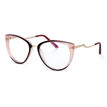 Load image into Gallery viewer, 51064 Plastic Titanium Cat Eye Anti Blue Light Glasses Frames Men Women TR90 Computer Eyeglasses
