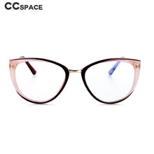 Load image into Gallery viewer, 51064 Plastic Titanium Cat Eye Anti Blue Light Glasses Frames Men Women TR90 Computer Eyeglasses