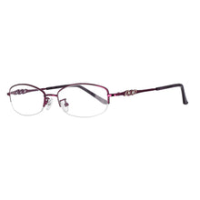 Load image into Gallery viewer, 51091 Lady  Diamond Half Frame Titanium Alloy Optical Glasses Frames Women Computer Eyeglasses
