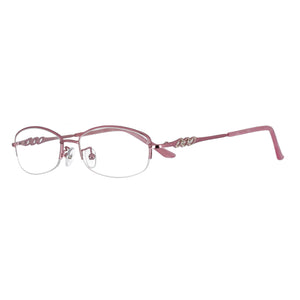 51091 Lady  Diamond Half Frame Titanium Alloy Optical Glasses Frames Women Computer Eyeglasses