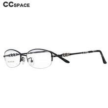 Load image into Gallery viewer, 51091 Lady  Diamond Half Frame Titanium Alloy Optical Glasses Frames Women Computer Eyeglasses