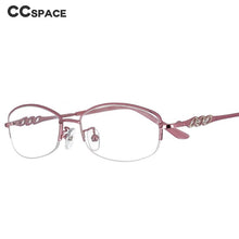 Load image into Gallery viewer, 51091 Lady  Diamond Half Frame Titanium Alloy Optical Glasses Frames Women Computer Eyeglasses