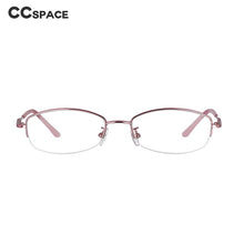 Load image into Gallery viewer, 51091 Lady  Diamond Half Frame Titanium Alloy Optical Glasses Frames Women Computer Eyeglasses
