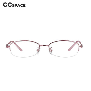 51091 Lady  Diamond Half Frame Titanium Alloy Optical Glasses Frames Women Computer Eyeglasses