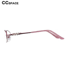 Load image into Gallery viewer, 51091 Lady  Diamond Half Frame Titanium Alloy Optical Glasses Frames Women Computer Eyeglasses